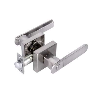 Heavy duty lever handle leverset lock tubular lever handle door handle lock satin nickel brushed nickel privacy door lever